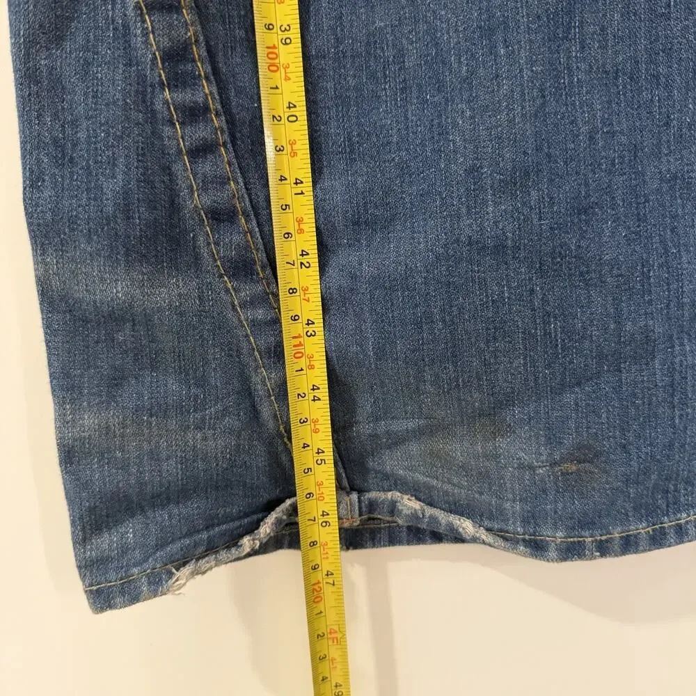 True Religion Joey Distressed Patchwork Flare Jeans Mens 33x33 Vintage Y2K
